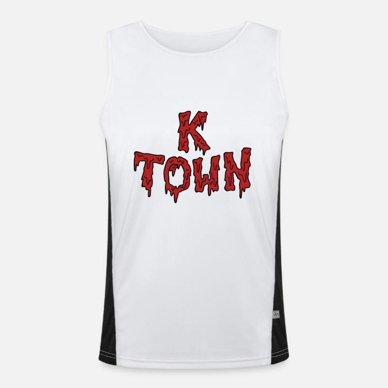 K Town Funktionelles Kontrast-Tank Top für Männer 