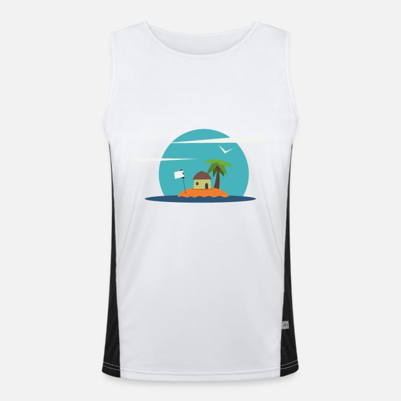 Sommer Funktionelles Kontrast-Tank Top für Männer 