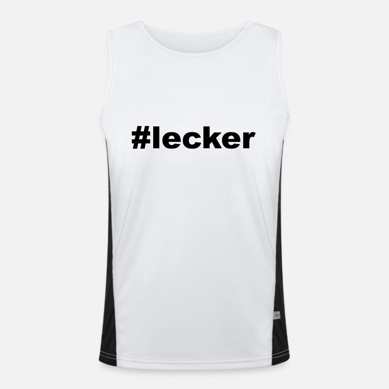 hashtag lecker Funktionelles Kontrast-Tank Top für Männer 
