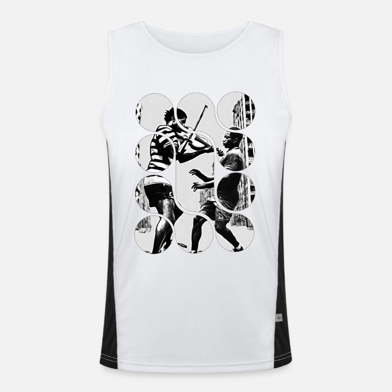 Dynamic Urban Symphony Men's Functional Contrast Tank Top 