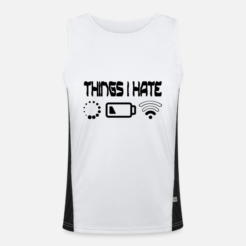 Things I Hate Programmer Outfit Gamer Fun Gift Men's Functional Contrast Tank Top 