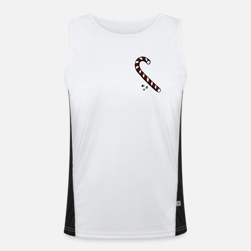 Candy Cane Funktionelles Kontrast-Tank Top für Männer 