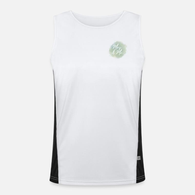 MRS. & MR. Hochzeitsprint Funktionelles Kontrast-Tank Top für Männer 
