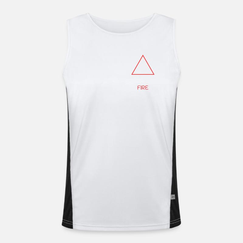 Feuer-Element Funktionelles Kontrast-Tank Top für Männer 