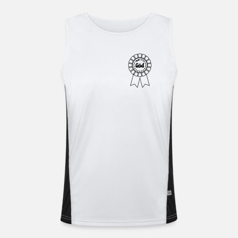 Coolest Göd - Men's Functional Contrast Tank Top - white/black