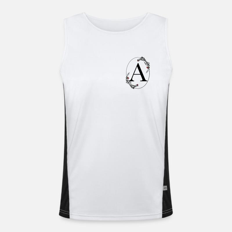 Buchstabe A Funktionelles Kontrast-Tank Top für Männer 