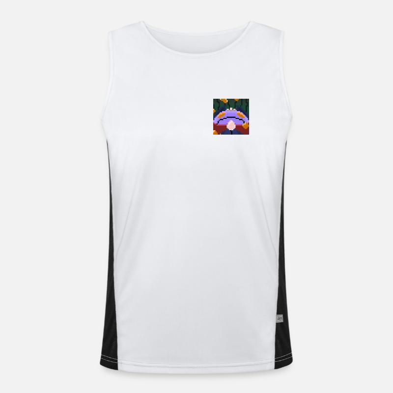 Soul Master - Men's Functional Contrast Tank Top  - white/black