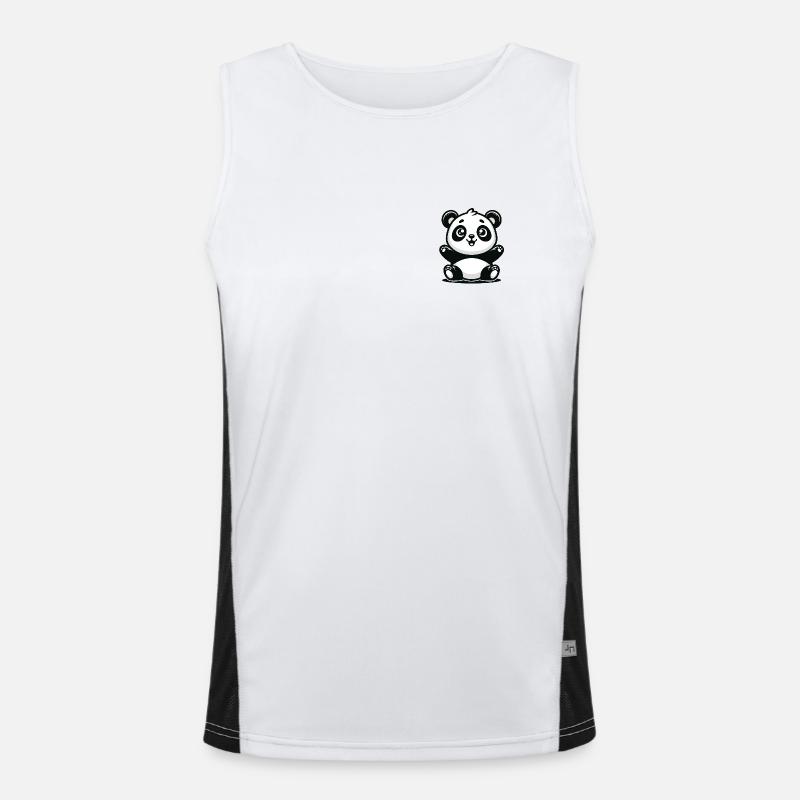 Panda ludique - Design d’animaux mignons Débardeur respirant contrasté Homme 