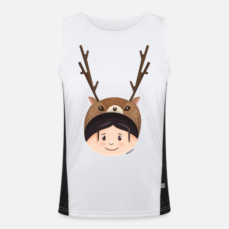 MÄDCHEN-ROTWILD Funktionelles Kontrast-Tank Top für Männer 