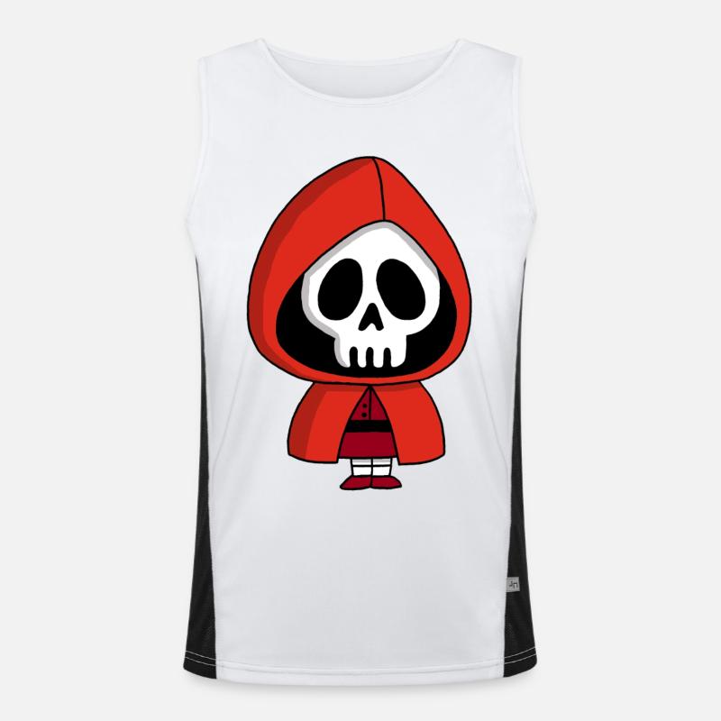 Skelett Rotkäppchen Funktionelles Kontrast-Tank Top für Männer 