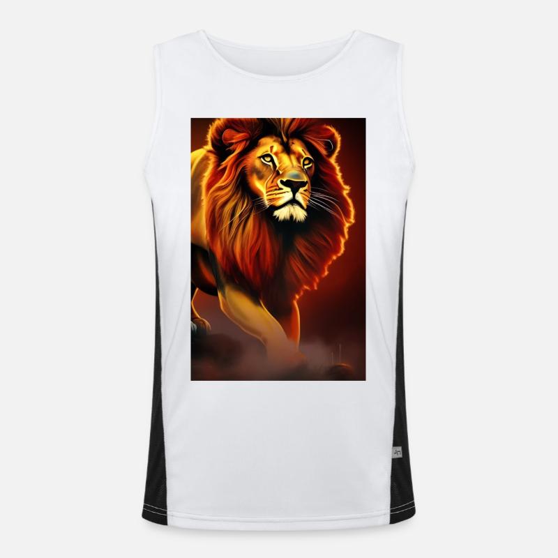 Löwe Funktionelles Kontrast-Tank Top für Männer 