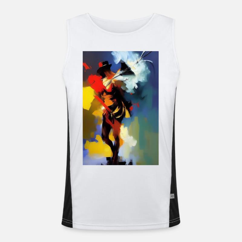 Abstrakte Kunst Funktionelles Kontrast-Tank Top für Männer 