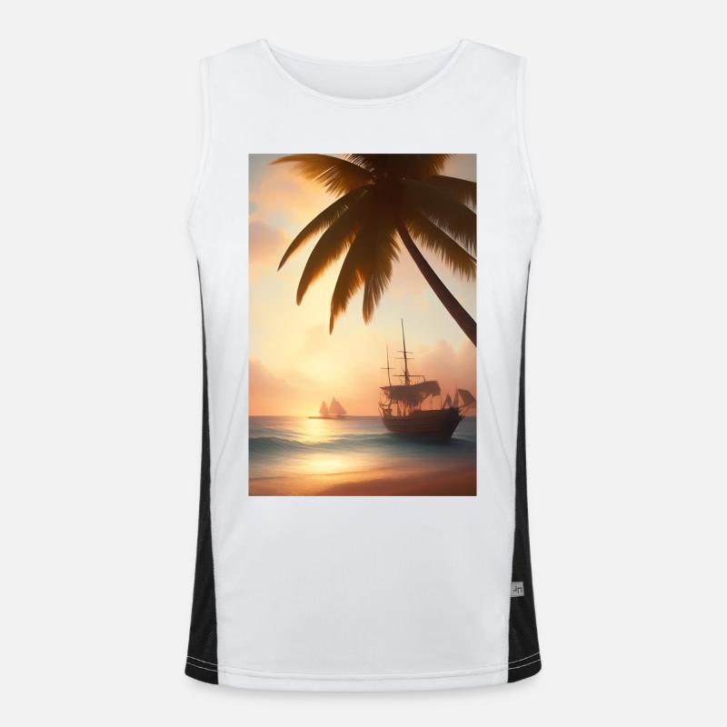 Caraïbes Palm Beach Débardeur respirant contrasté Homme 