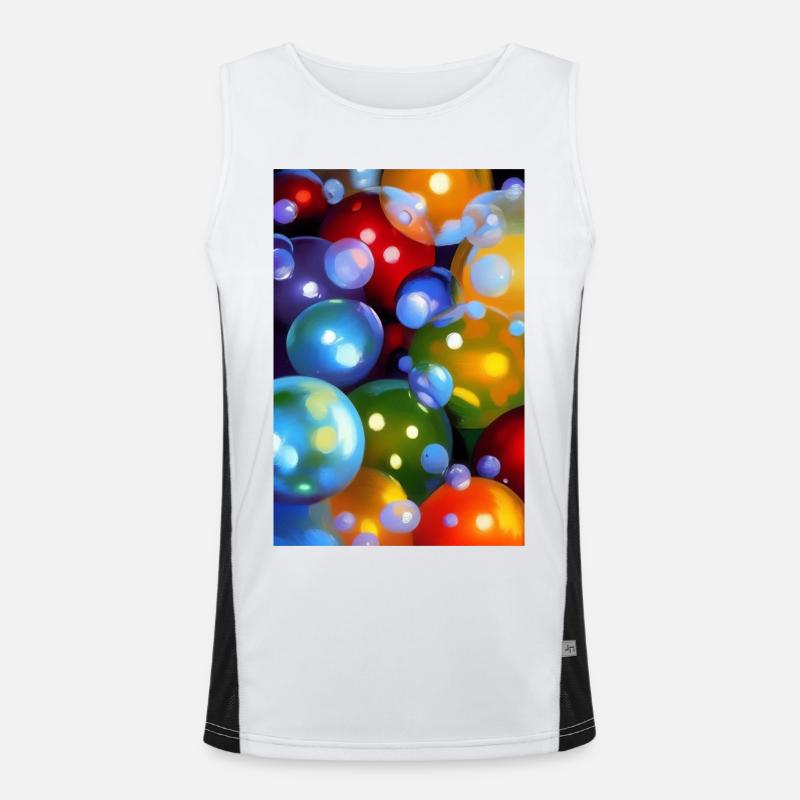 Colorful bubbles Men's Functional Contrast Tank Top 