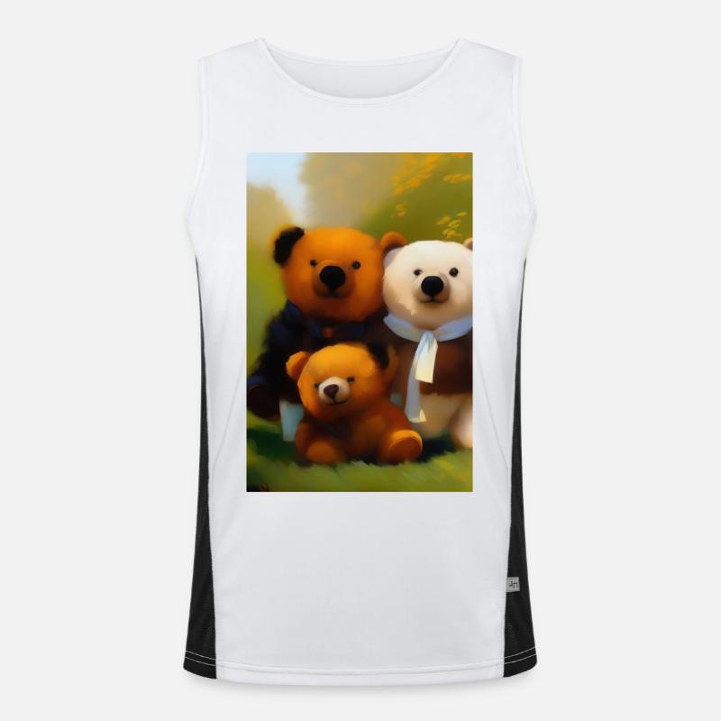 Teddybär Funktionelles Kontrast-Tank Top für Männer 