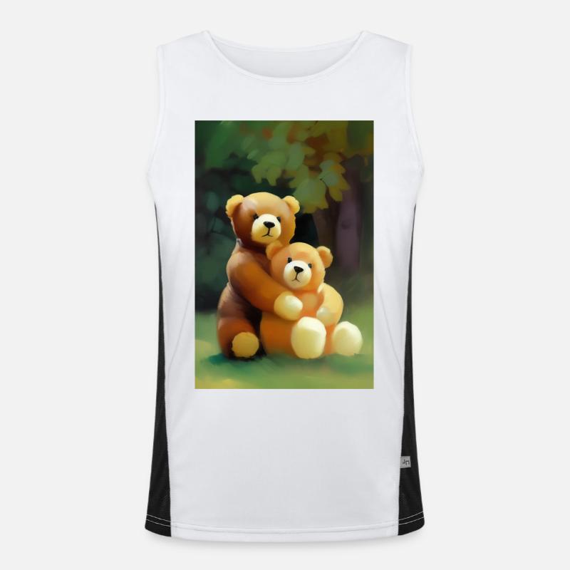 Teddybär Funktionelles Kontrast-Tank Top für Männer 