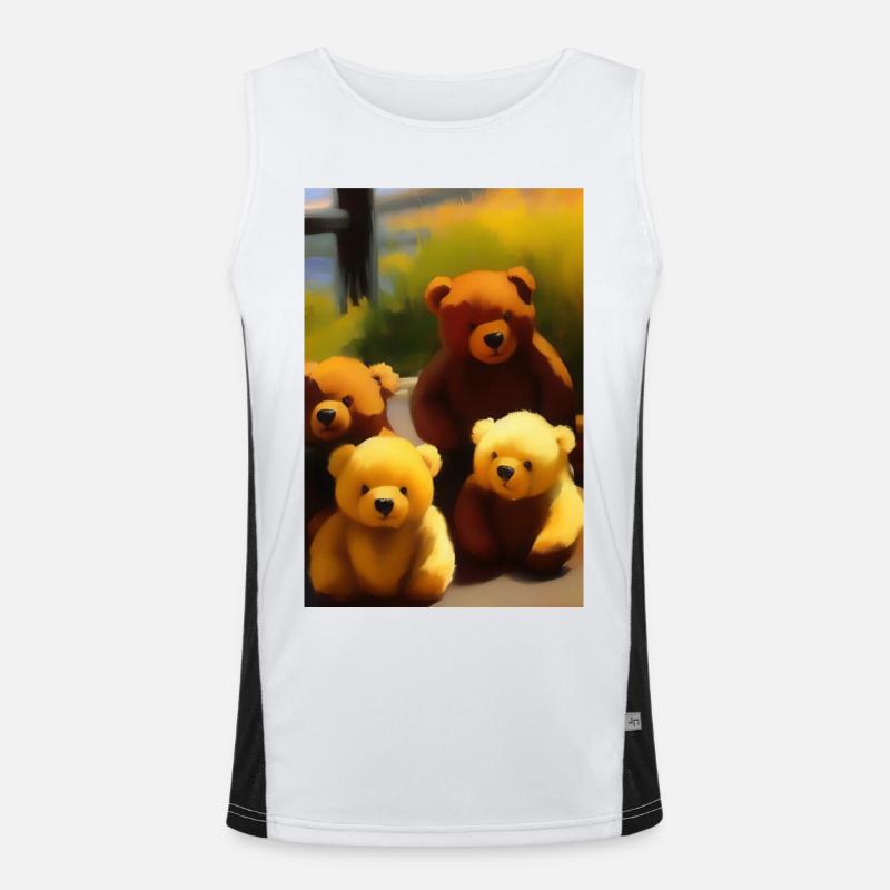 Teddybär Funktionelles Kontrast-Tank Top für Männer 