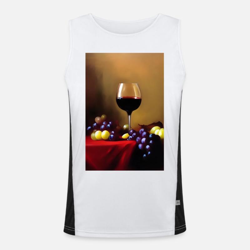 Wein Trinker Funktionelles Kontrast-Tank Top für Männer 