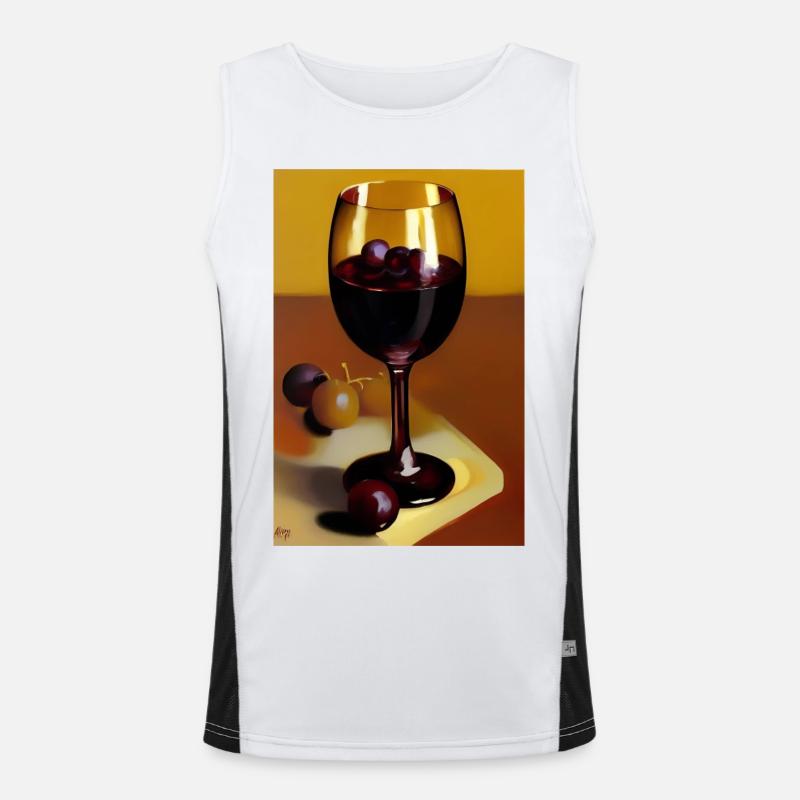 Wein Trinker Funktionelles Kontrast-Tank Top für Männer 