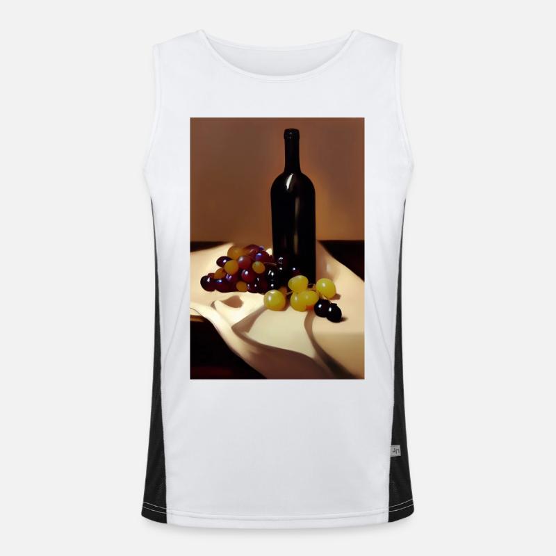 Wein Trinker Funktionelles Kontrast-Tank Top für Männer 