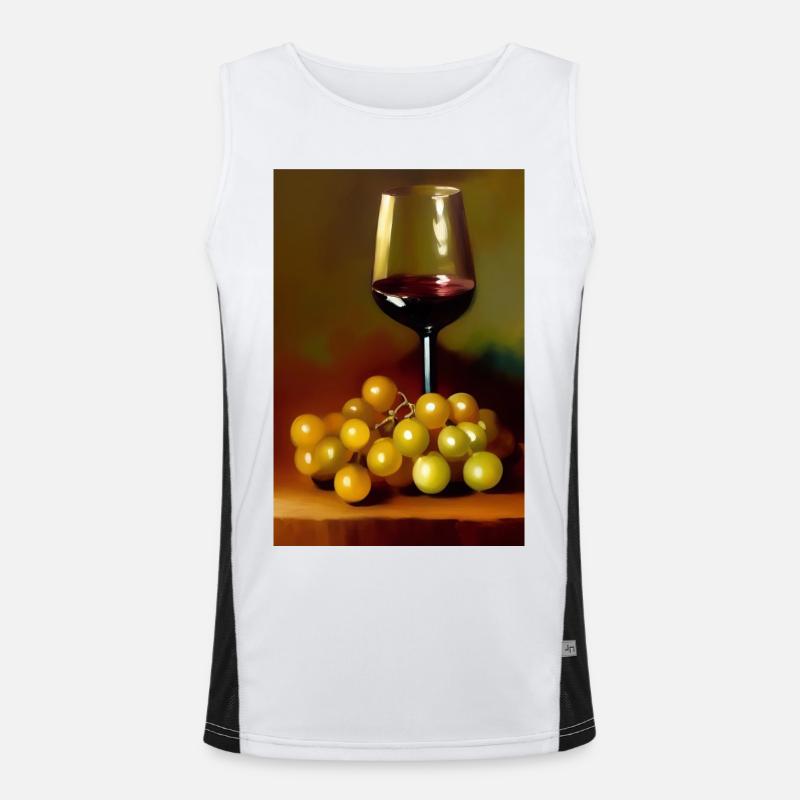 Wein Trinker Funktionelles Kontrast-Tank Top für Männer 