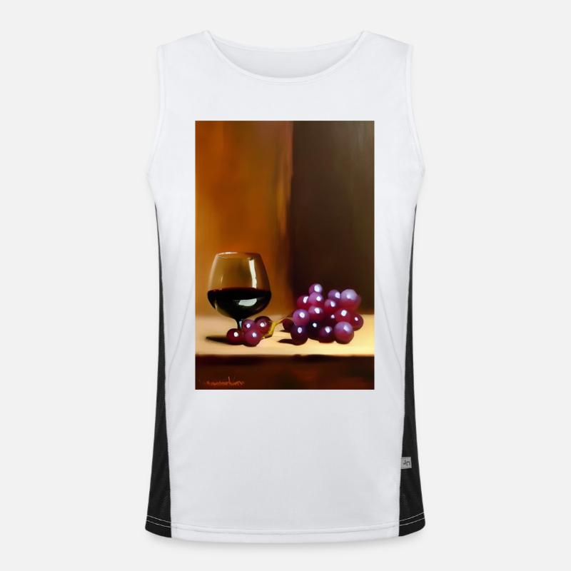 Wein Trinker Funktionelles Kontrast-Tank Top für Männer 