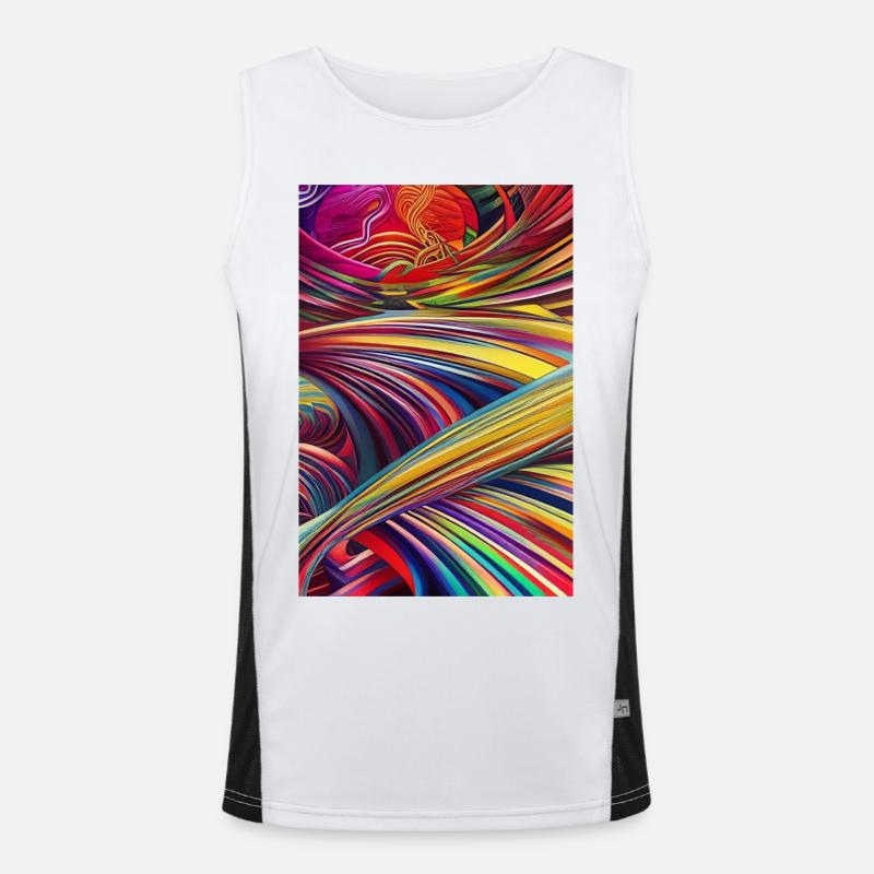 Abstract art Men's Functional Contrast Tank Top 