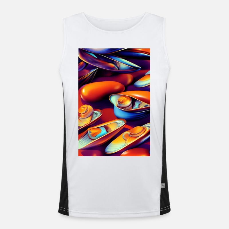 Muscheln Funktionelles Kontrast-Tank Top für Männer 