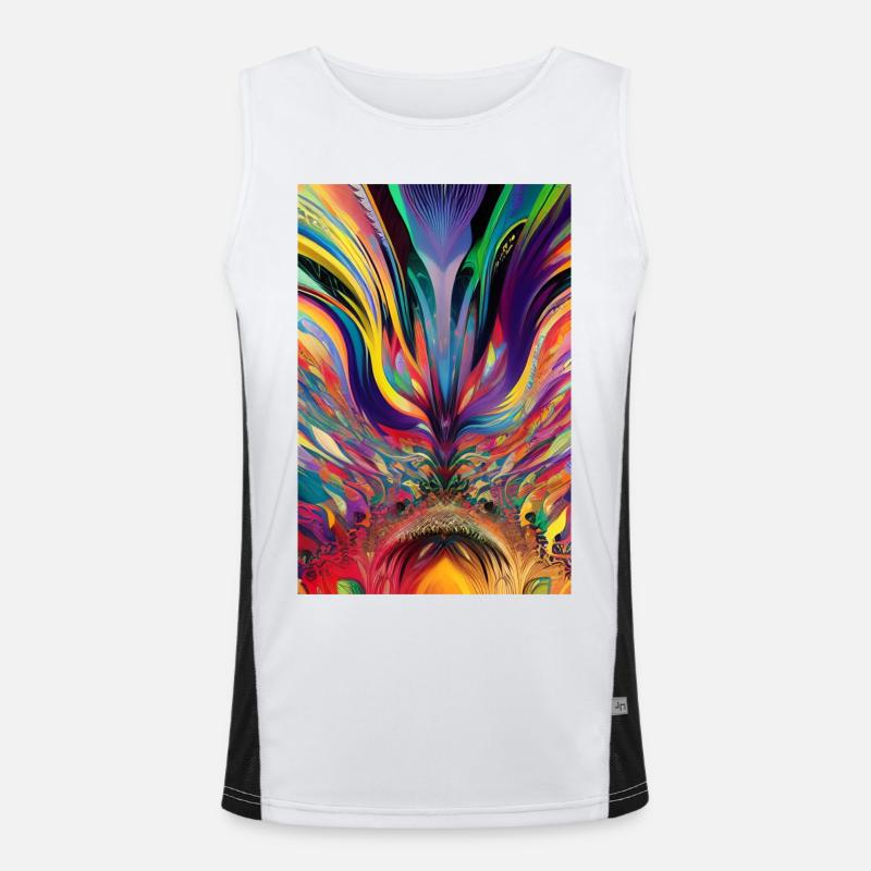 Abstrakte Kunst Funktionelles Kontrast-Tank Top für Männer 