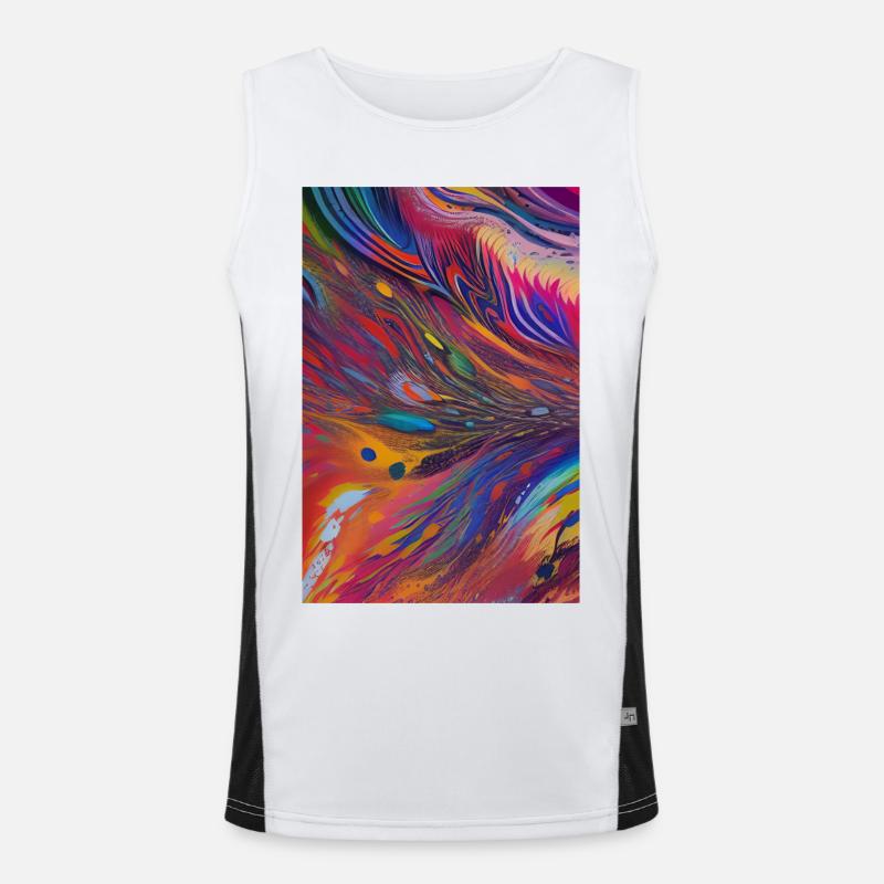 Abstract art Men's Functional Contrast Tank Top 
