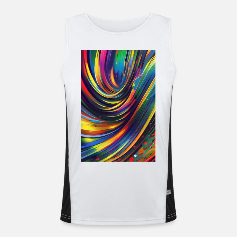 Abstrakte Kunst Funktionelles Kontrast-Tank Top für Männer 
