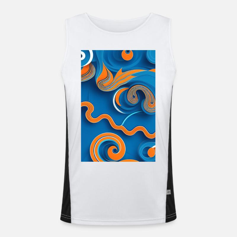 Abstract art Men's Functional Contrast Tank Top 