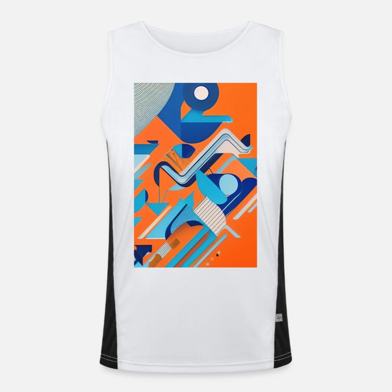 Abstrakte Kunst Funktionelles Kontrast-Tank Top für Männer 