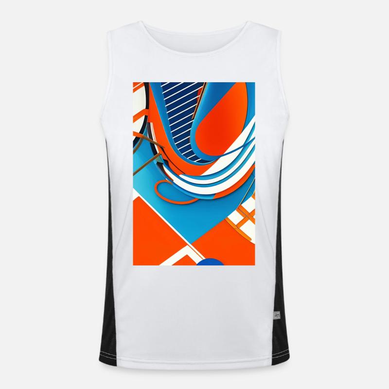 Abstrakte Kunst Funktionelles Kontrast-Tank Top für Männer 