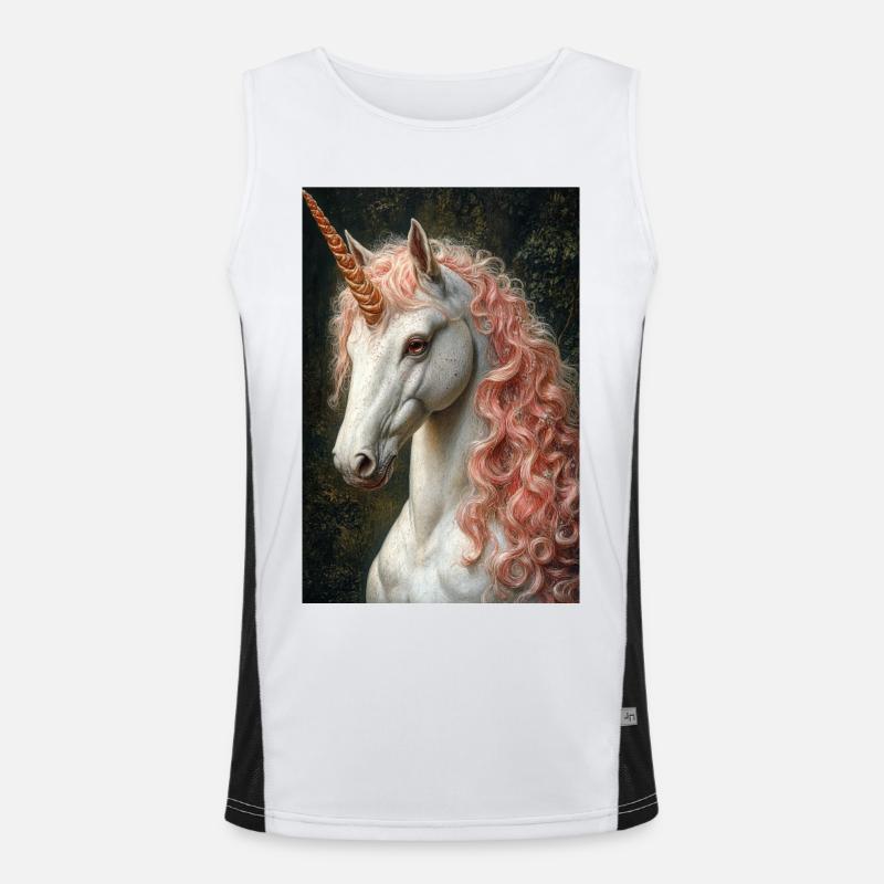 Licorne dans une lumière de marbre rosé Débardeur respirant contrasté Homme 