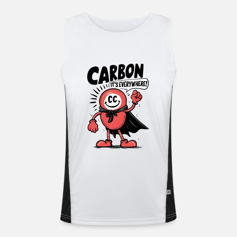 Comic Carbon - It's Everywhere! Men's Functional Contrast Tank Top 