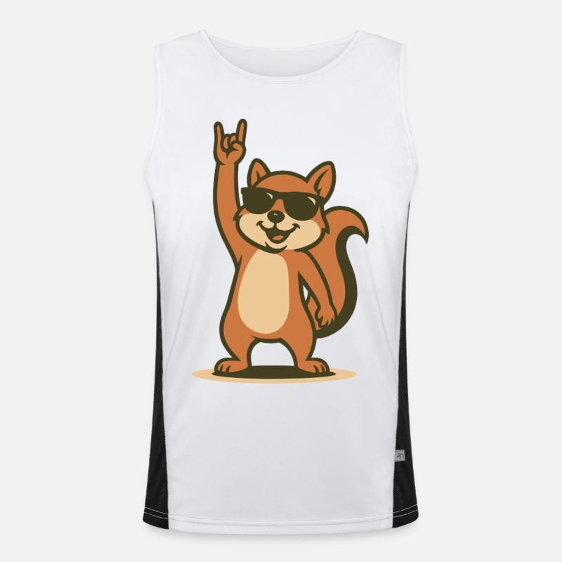 Rock'n'Roll Nutcracker - Men's Functional Contrast Tank Top  - white/black