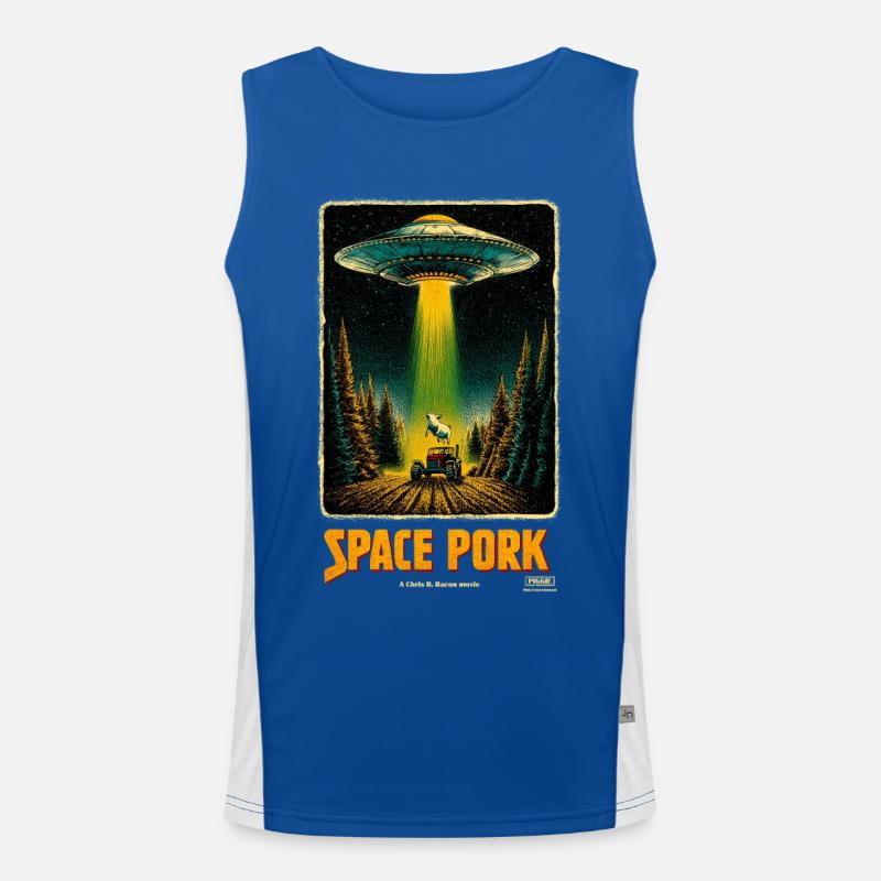 Space Pork Funktionelles Kontrast-Tank Top für Männer 