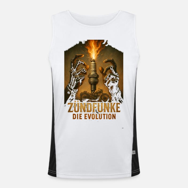 ZÜNDFUNKE – The Evolution - Men's Functional Contrast Tank Top  - white/black