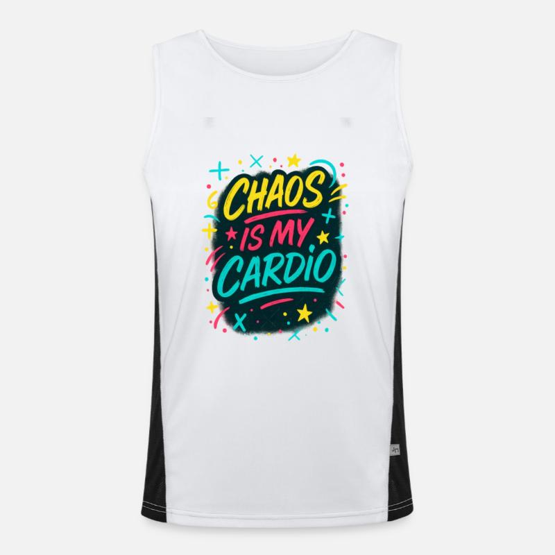 Chaos is my Cardio Men's Functional Contrast Tank Top 