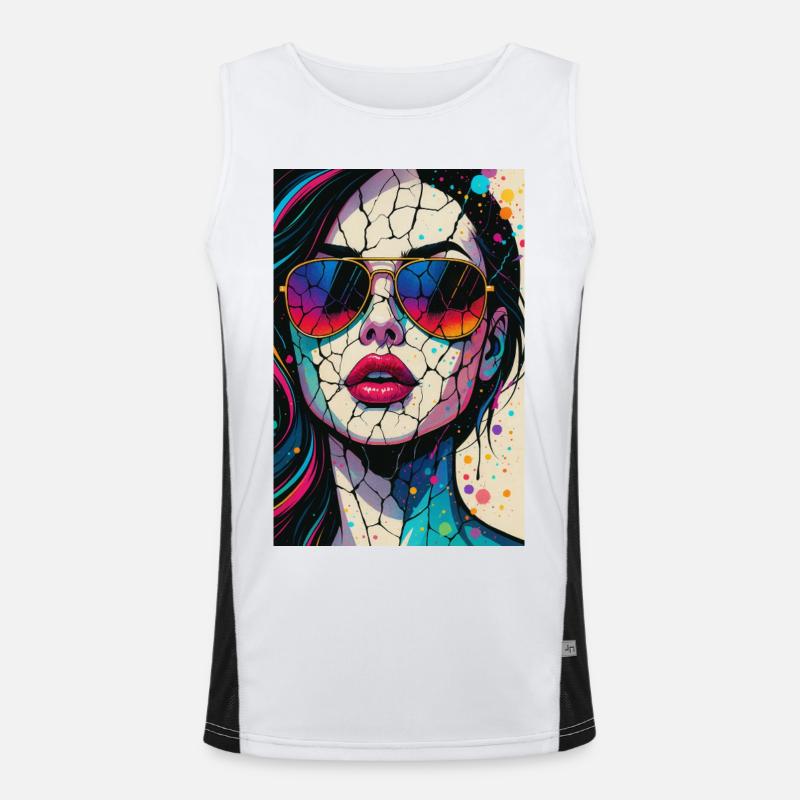 SUGARCRASH_NEON_6000x9000 Funktionelles Kontrast-Tank Top für Männer 