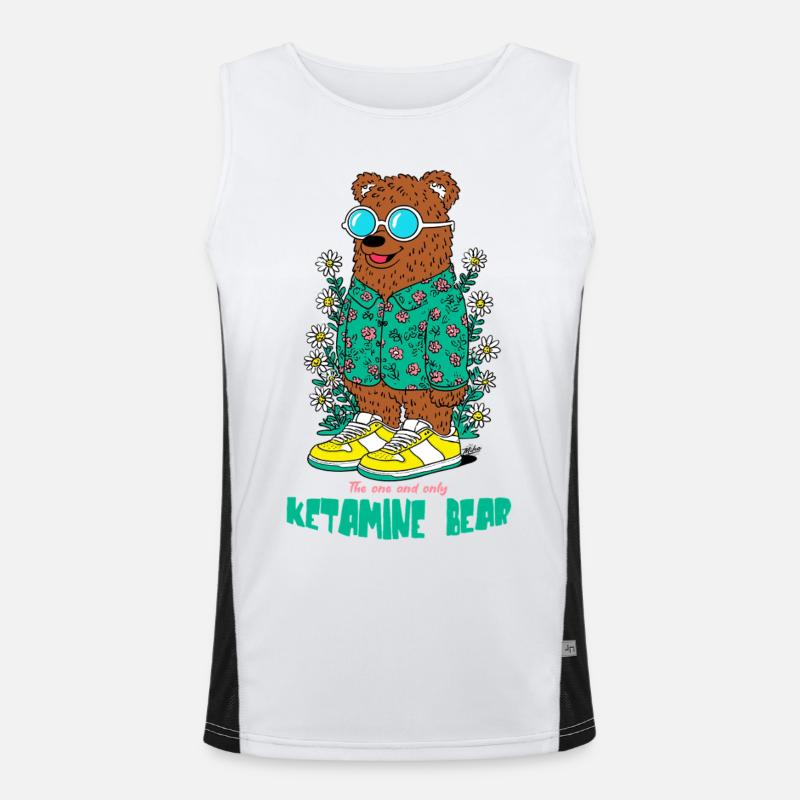 Ketamine Bear Men's Functional Contrast Tank Top 