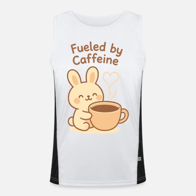 Fueled by Caffeine Bunny Men's Functional Contrast Tank Top