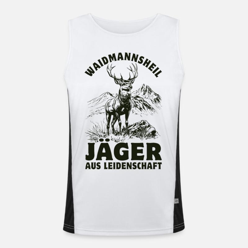 Waidmannsheil - Jäger aus Leidenschaft Funktionelles Kontrast-Tank Top für Männer 