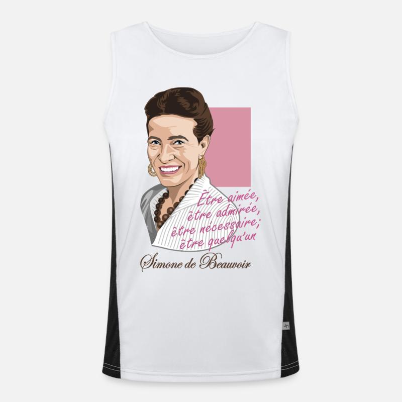 Simone de Beauvoir, philosophe Débardeur respirant contrasté Homme 