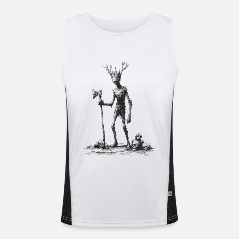 Waldgeist mit Axt Débardeur respirant contrasté Homme 