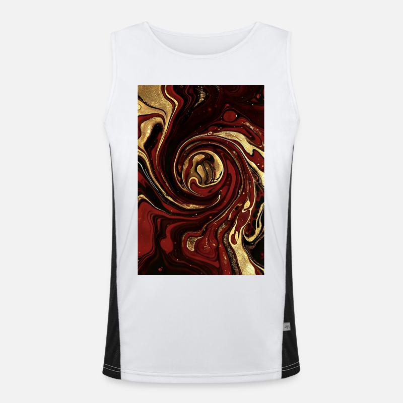 Abstrakt Deutschland Fluid Art Teil 1. Funktionelles Kontrast-Tank Top für Männer 