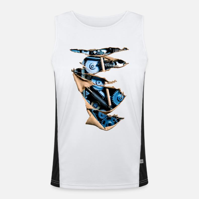 Kernbruch der synthetischen Schicht 02 Funktionelles Kontrast-Tank Top für Männer 