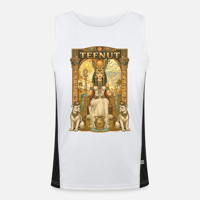 TEFNUT Throne - Men's Functional Contrast Tank Top  - white/black