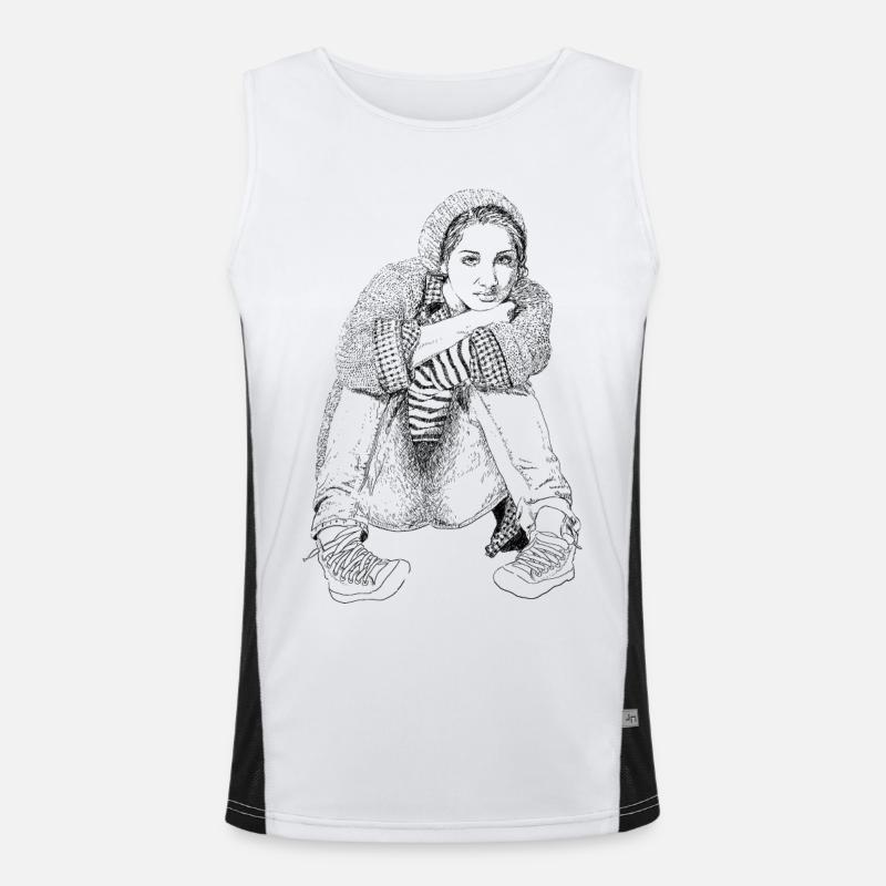 keep calm Men's Functional Contrast Tank Top 